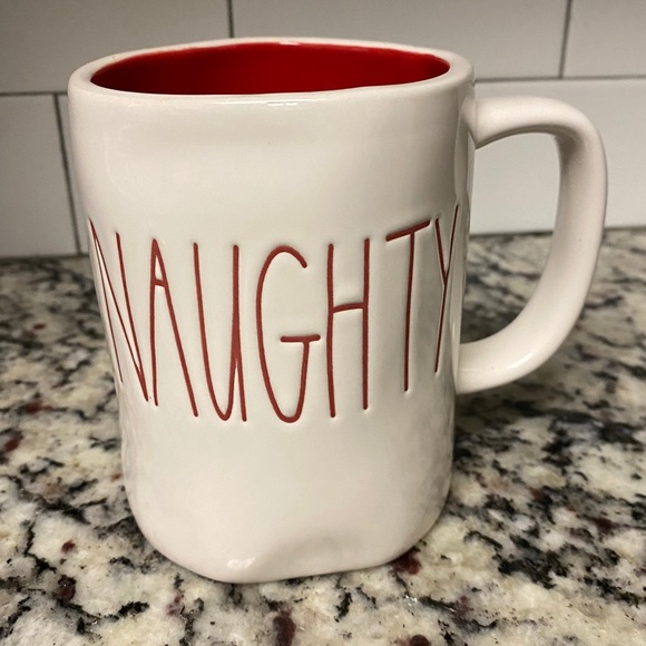 Rae Dunn Other - Rae Dunn “NAUGHTY/NICE” Double Sided Mug